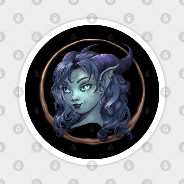 Tiefling girl Magnet by Anilia